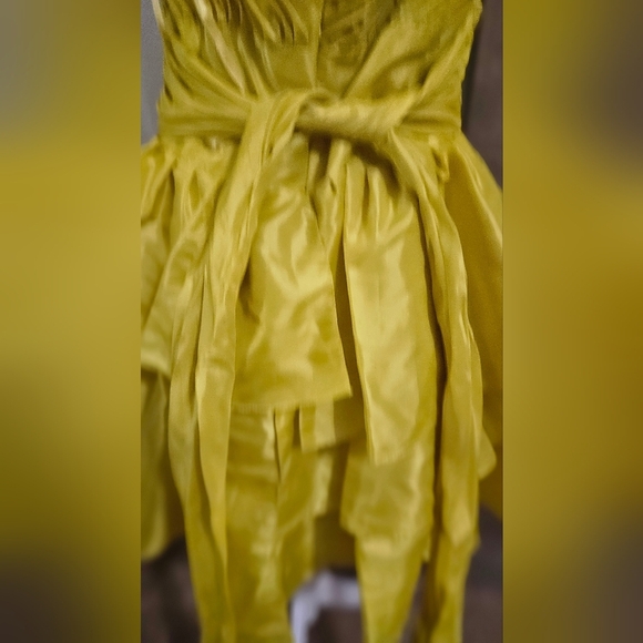 JESSICA SIMPSON Citronelle Yellow Strapless Tiered Ruffle Sequin Dress.Sz 11 NWT - Picture 16 of 16